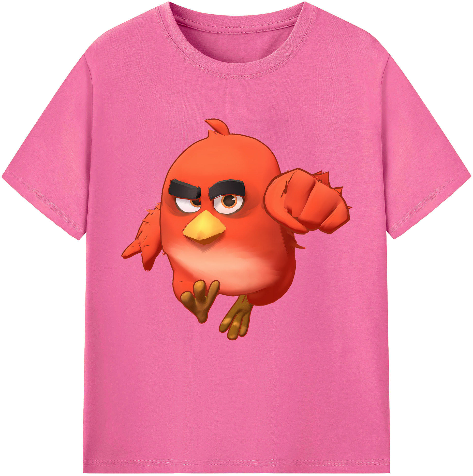 （画像用） Angry Birds アングリーバード レディースカジュアルプリントTシャツ（綿100％）